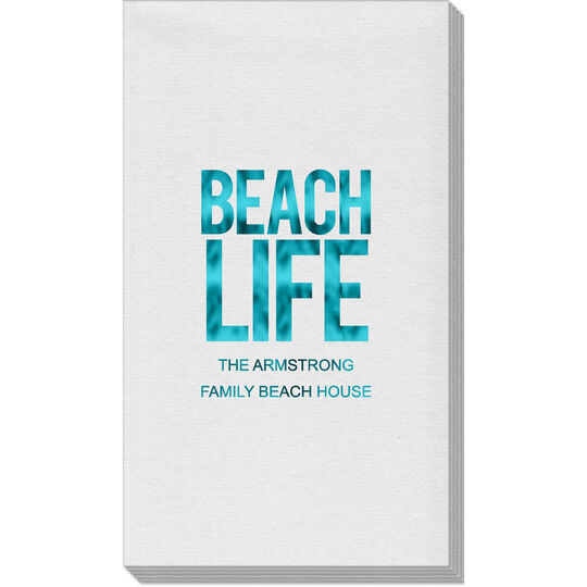 Beach Life Linen Like Guest Towels